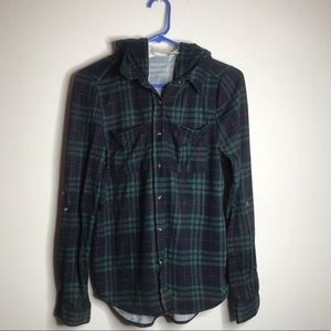 Flannel with fuzzy hood! 😍